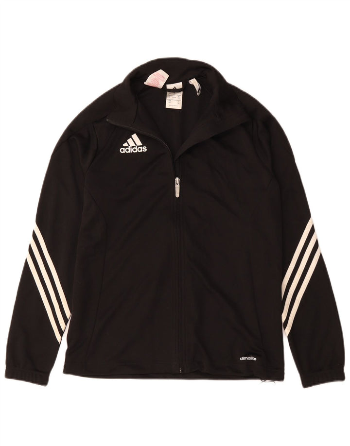 Adidas drenge Climalite træningsdragt topjakke 13-14 år sort polyester