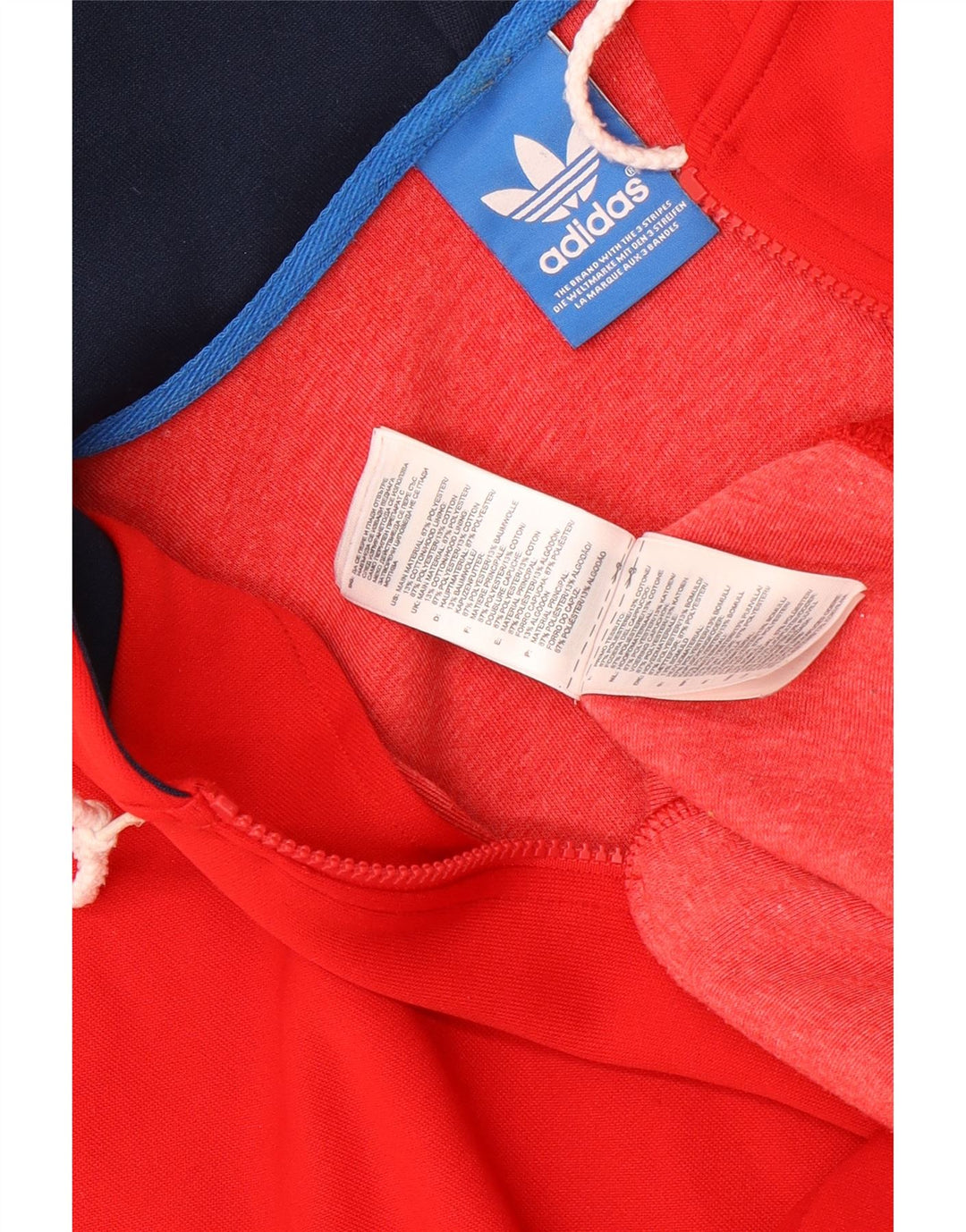 Adidas Hættetrøje med lynlås til mænd XL Rød Polyester