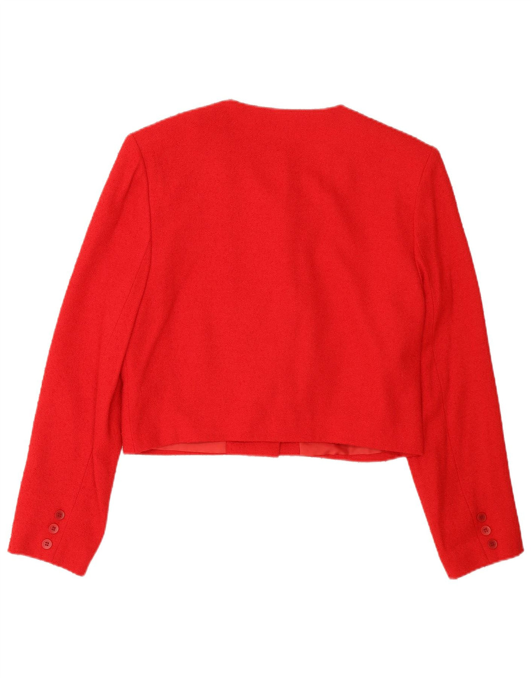 Pimkie Womens Crop 4-knaps blazerjakke EU 36 Lille rød viskose