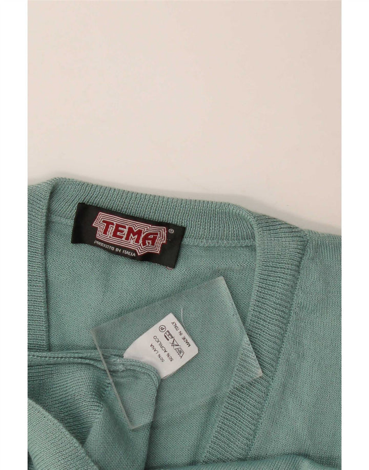 Vintage herrevest tanktop stor blå uld