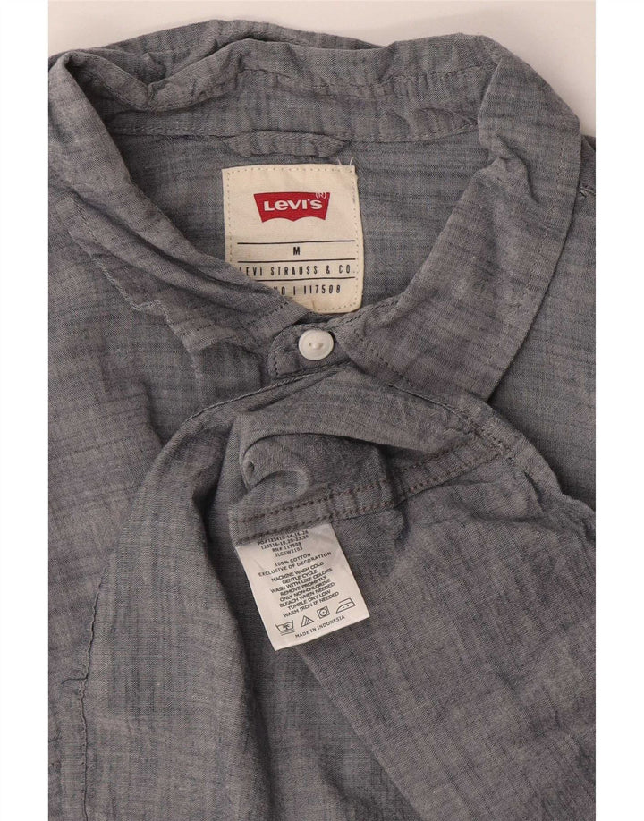 Levi's Kortærmet Herreskjorte Medium Grey Flecked Bomuld