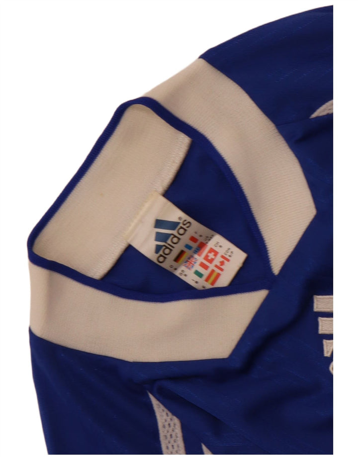 Adidas Herre T-Shirt Top Lille Blå Colourblock Polyester