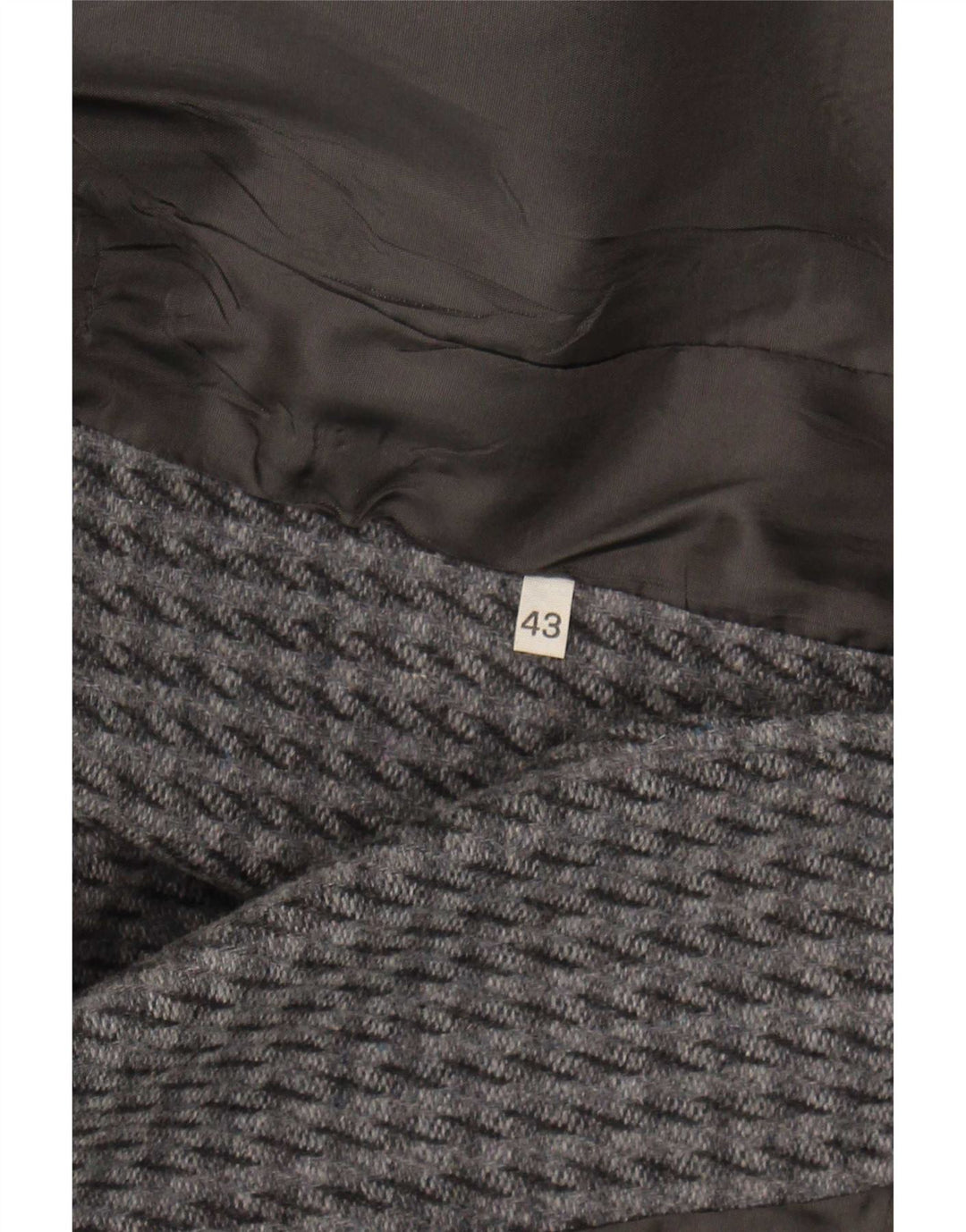 Vintage dame 2-knaps blazerjakke IT 43 Medium Grey Houndstooth