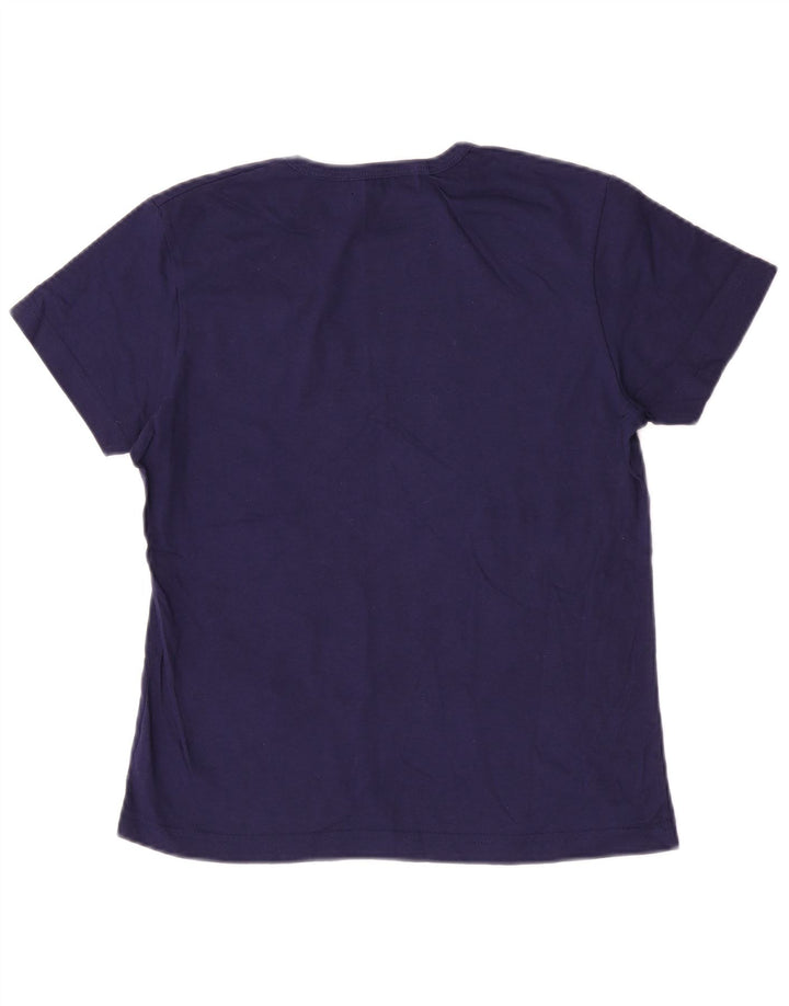 Fila Dame T-Shirt Top IT 46/48 Stor Marineblå Bomuld