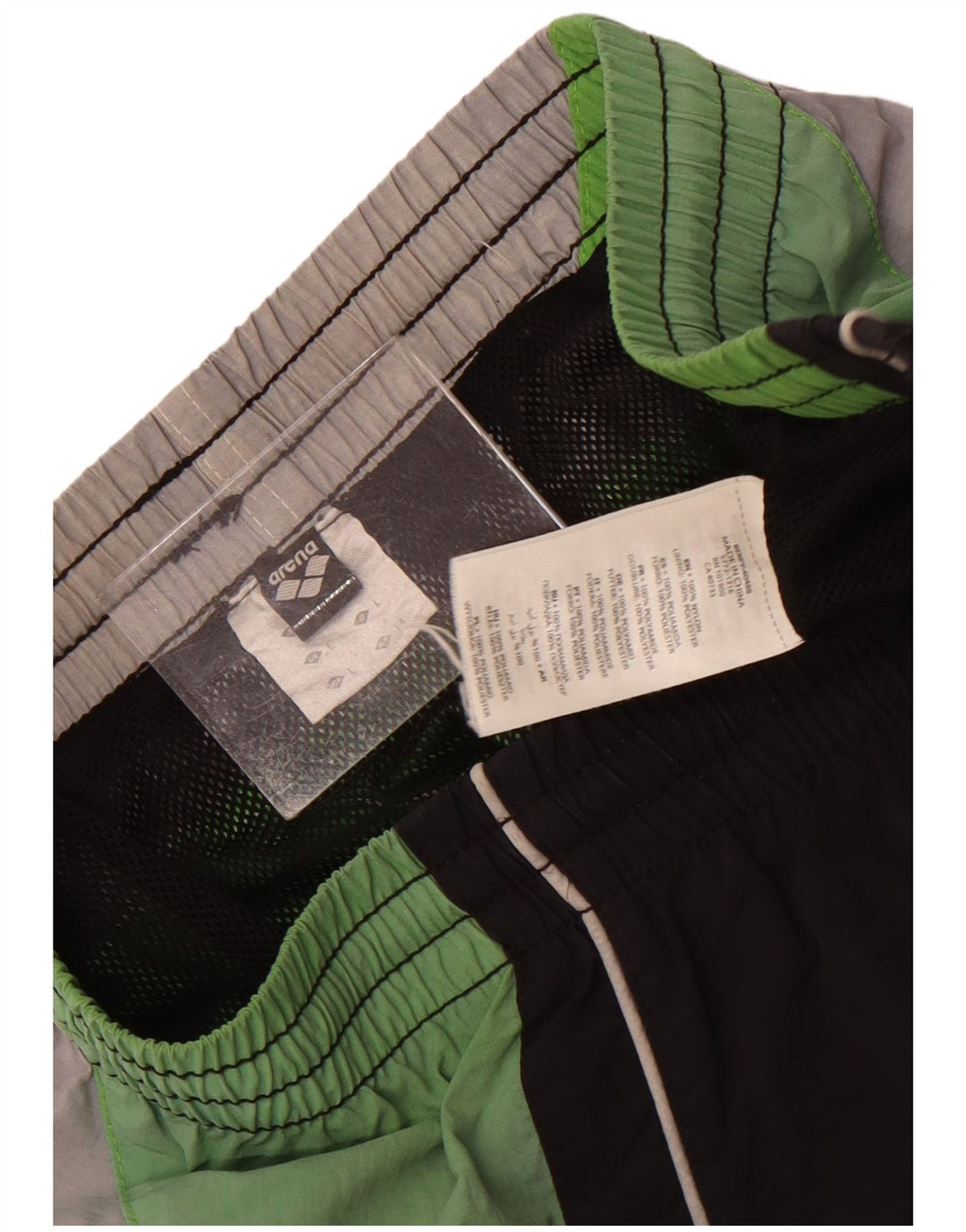 Arena Grafiske badeshorts til mænd Large Black Colourblock Nylon