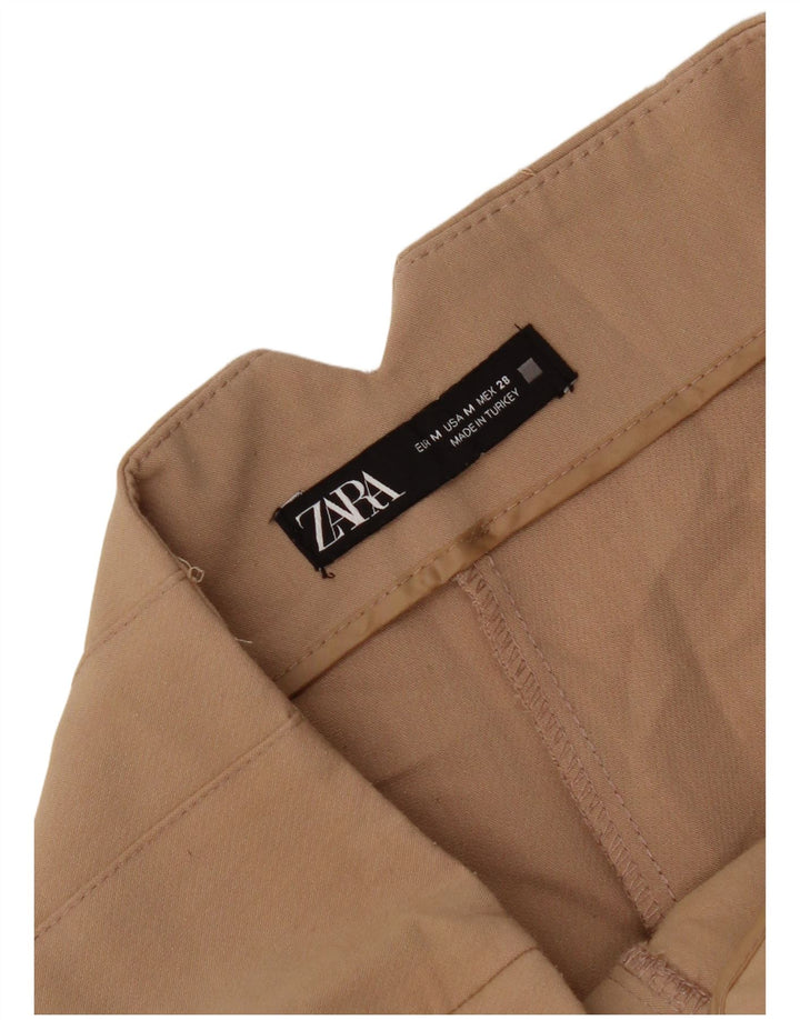 Zara kvinders tilspidsede jakkesætsbukser Medium W28 L26 Beige