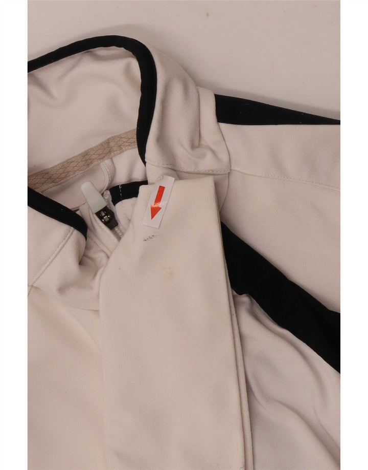 Nike Dame Dri Fit træningsdragt Topjakke UK 12 Medium White Colourblock
