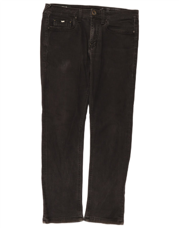 Gas Dame Albert Slim Jeans W33 L28 Sort Bomuld