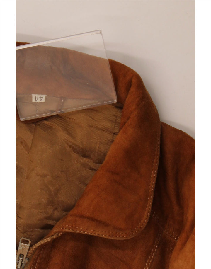 VINTAGE Herre Loose Fit ruskindsjakke IT 44 XS Beige