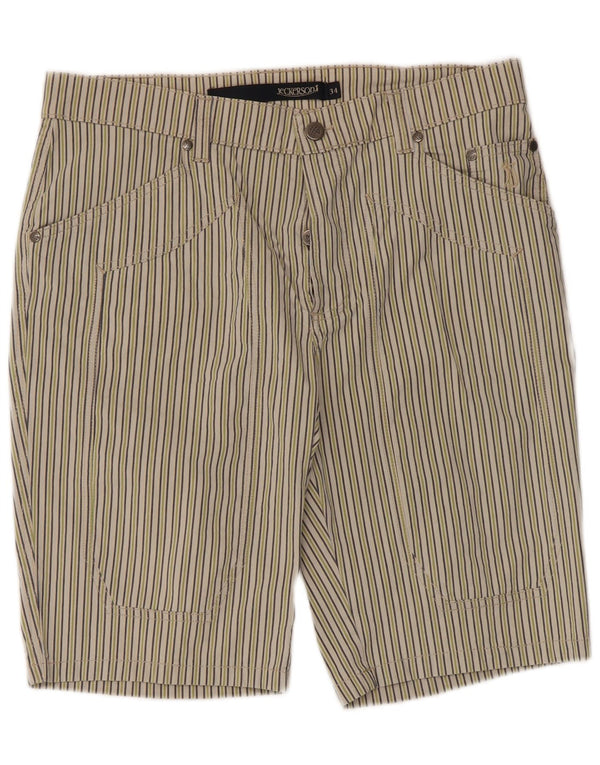 Jeckerson Herre Casual Shorts W34 Stor grøn stribet bomuld