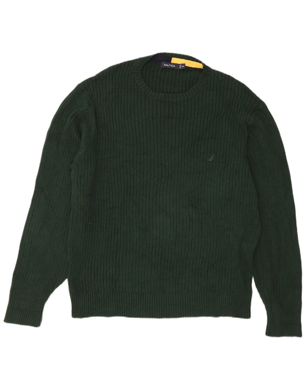 Nautica Herre Crew Neck Jumper Sweater 2XL Grøn Bomuld