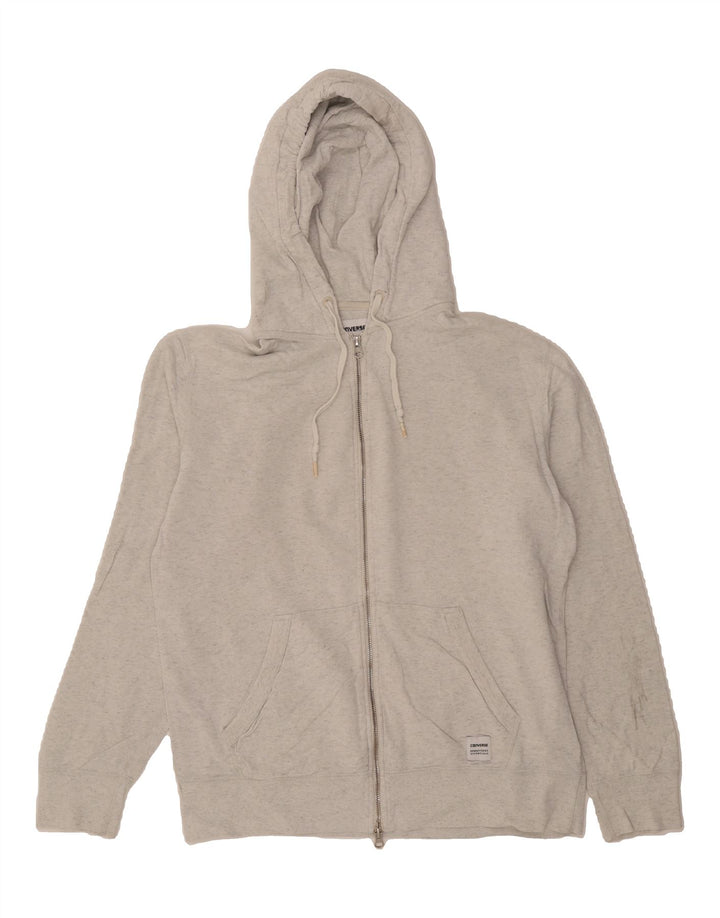 CONVERSE Mens Zip Hoodie Sweater Medium Grey Vintage Converse and Second-Hand Converse from Messina Hembry 