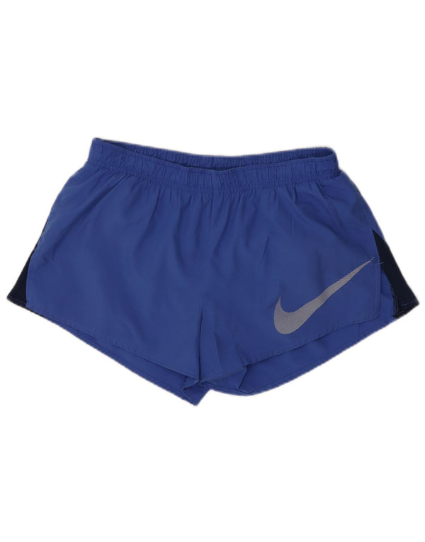 Nike sportsshorts til kvinder UK 12 Medium Blue Polyester