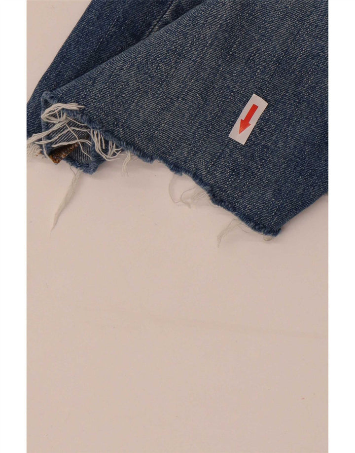 Zara Dame Denim Shorts EU 40 Medium W30 Blå Bomuld