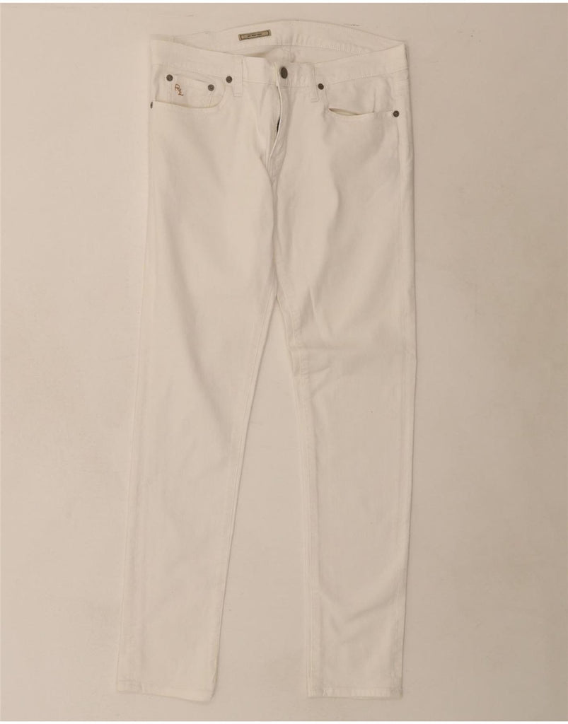 RALPH LAUREN Womens Skinny Jeans W30 L30 White Cotton Vintage Ralph Lauren and Second-Hand Ralph Lauren from Messina Hembry 