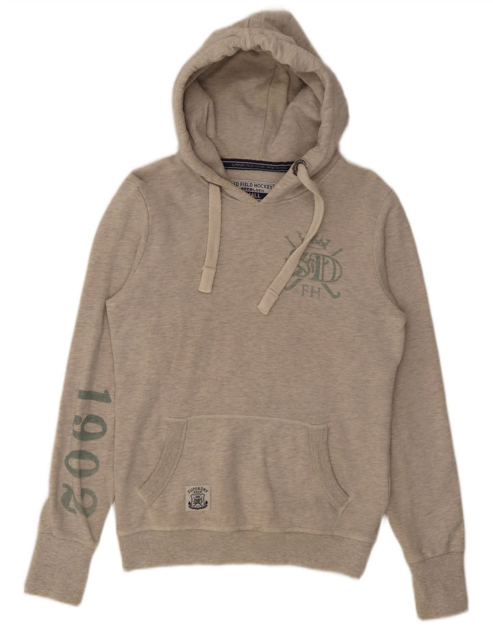Superdry Grafisk hættetrøje til mænd, lille grå bomuld