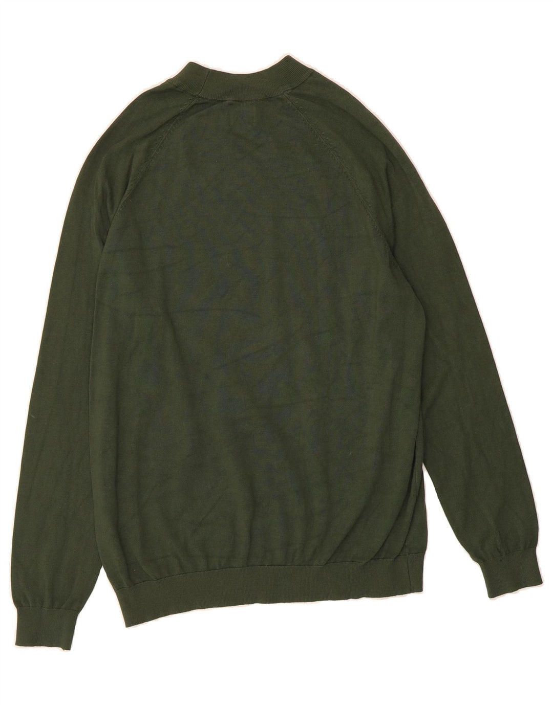 ZARA Mens Turtle Neck Jumper Sweater Large Green Viscose Vintage Zara and Second-Hand Zara from Messina Hembry 