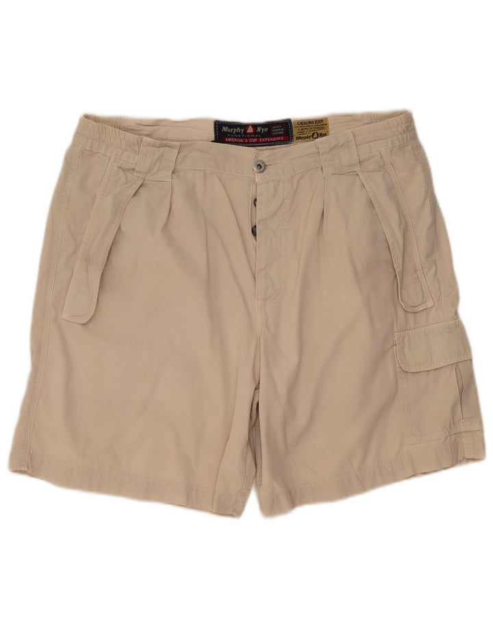 Murphy & Nye Herre Cargo Shorts W38 XL Beige Bomuld