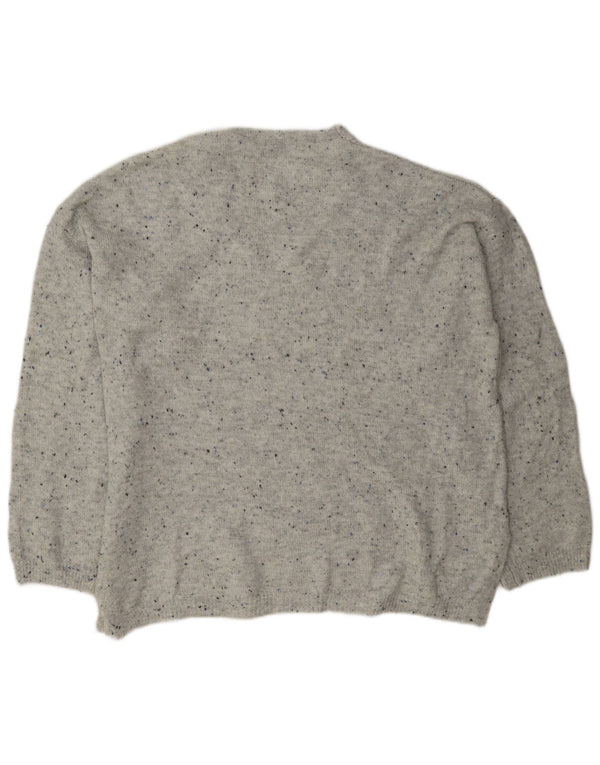 Marks & Spencer Dame V-hals sweater UK 16 Large Grey Flecked