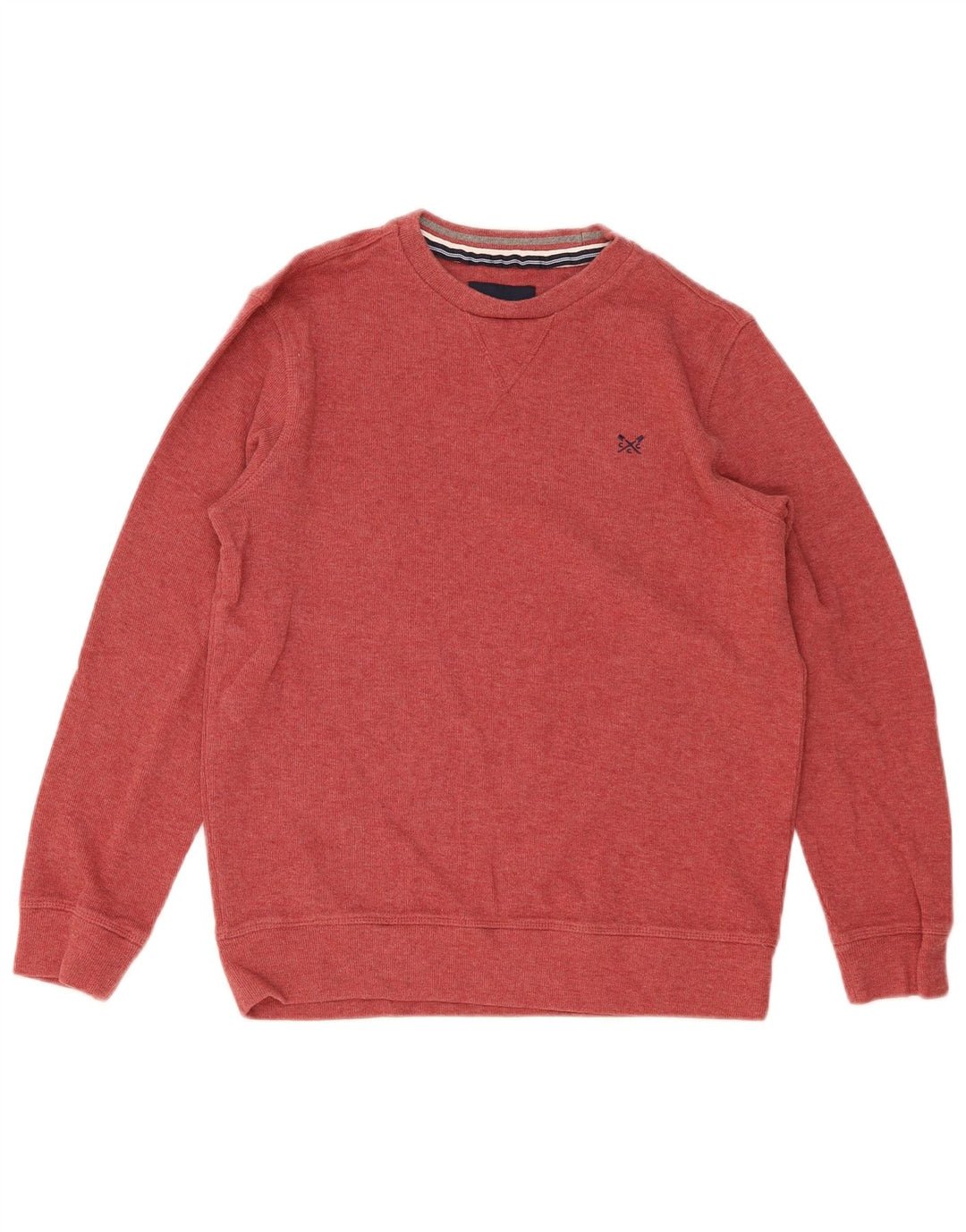 CREW TØJ Herre Crew Neck Jumper Sweater Medium Rød Bomuld