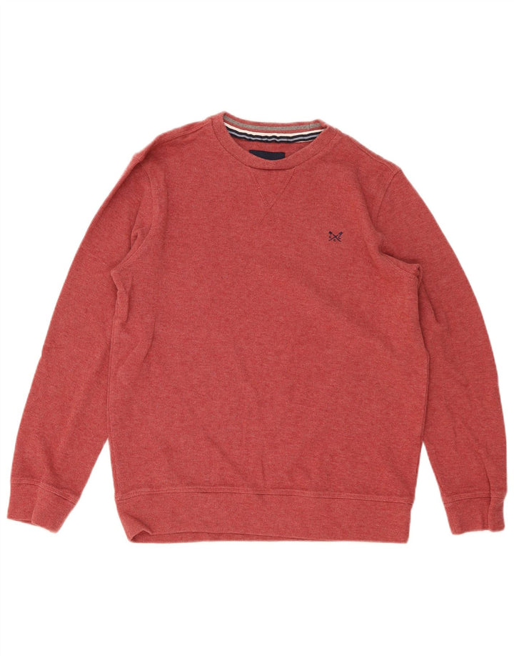 CREW TØJ Herre Crew Neck Jumper Sweater Medium Rød Bomuld