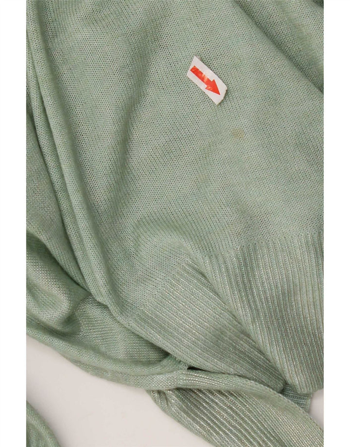 Zara Dame Boat Neck Jumper Sweater UK 14 Medium Green