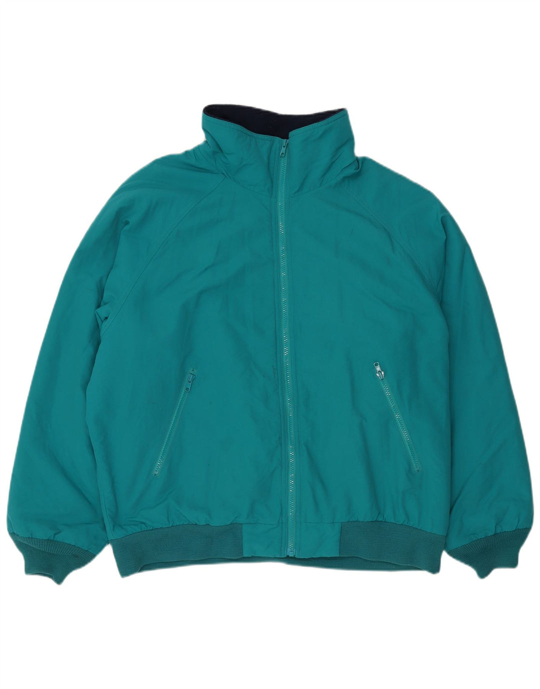 LANDS END Herre Windbreaker Jacket UK 42/44 Large Green Nylon