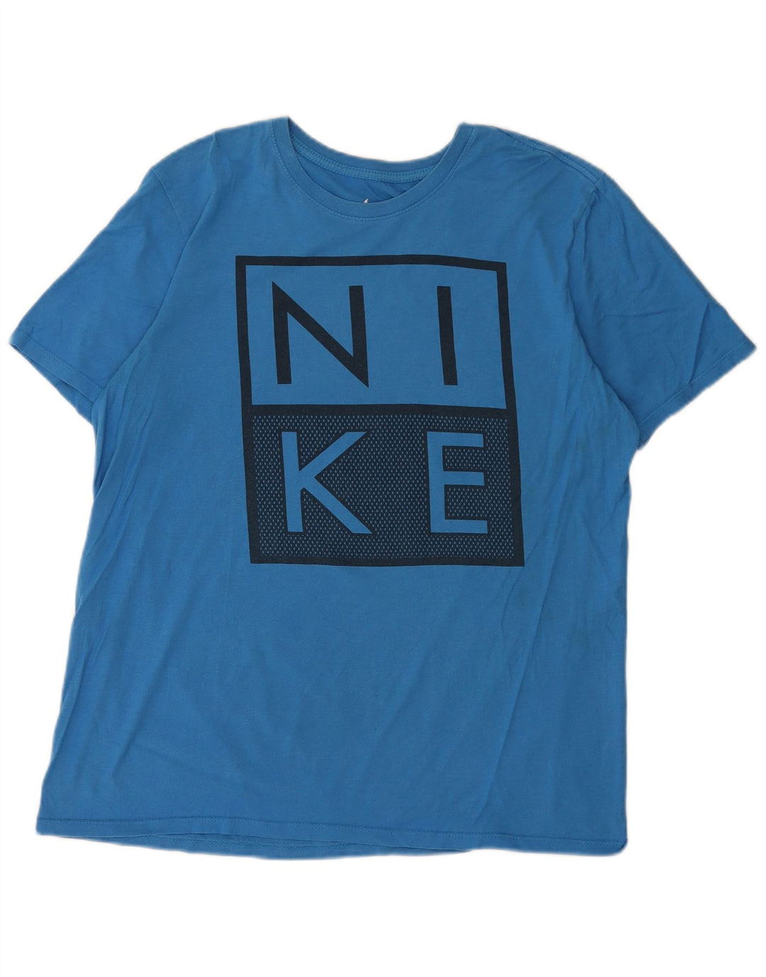 Nike Herre Athletic Cut Grafisk T-Shirt Top Stor Blå
