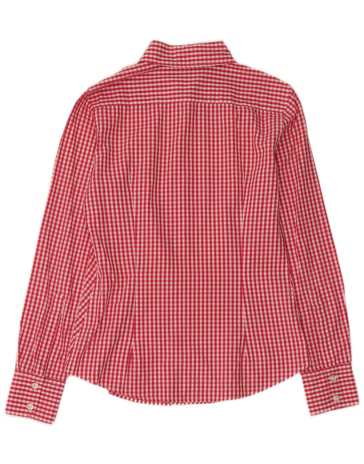 Benetton Dameskjorte UK 12 Medium Rød Gingham