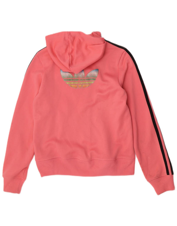 Adidas Dame Grafisk Hættetrøje med lynlås EU 36 Small Pink