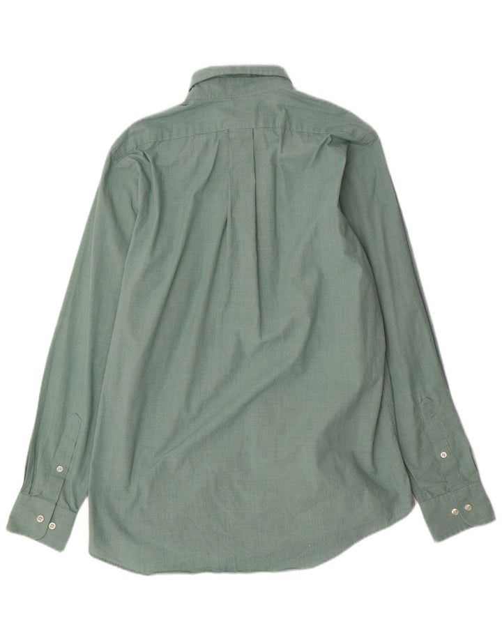 Chaps Herre Classic Fit skjorte størrelse 15 1/2 Medium Green Houndstooth Cotton