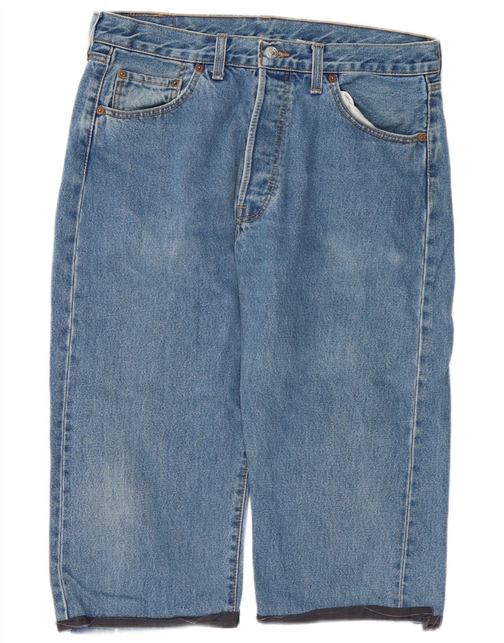 LEVI'S Herre 501 Capri Jeans W34 L19 Blå Bomuld