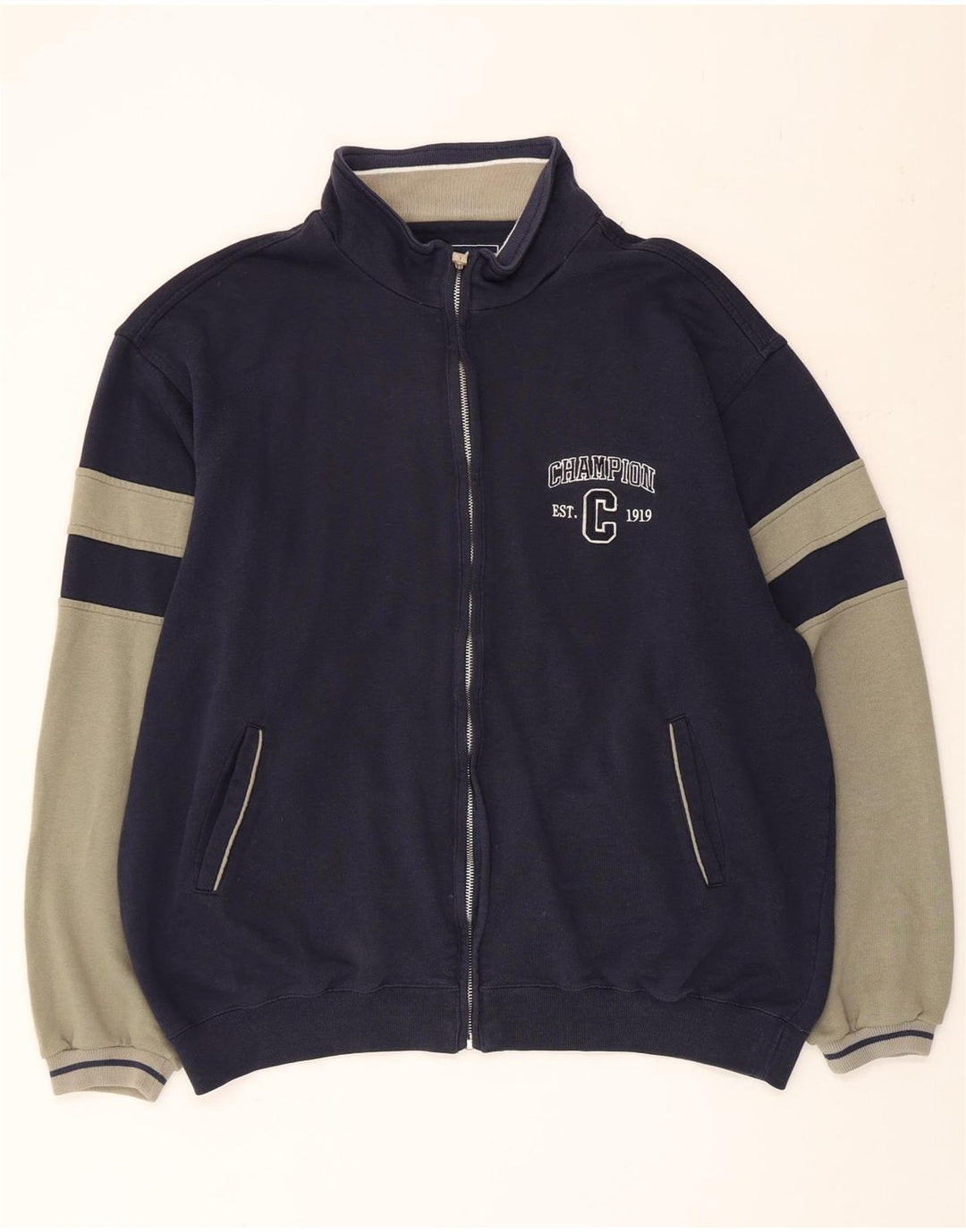 Champion Træningsdragt til mænd Topjakke XL Marineblå Colourblock Bomuld