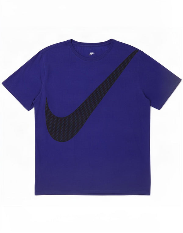 Nike Herre Athletic Cut Grafisk T-Shirt Top XL Blå Bomuld