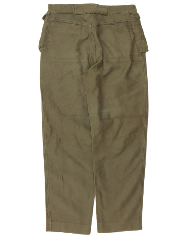 Enrico Coveri Herre Tapered Cargo Trousers IT 46 Small W32 L29 Khaki