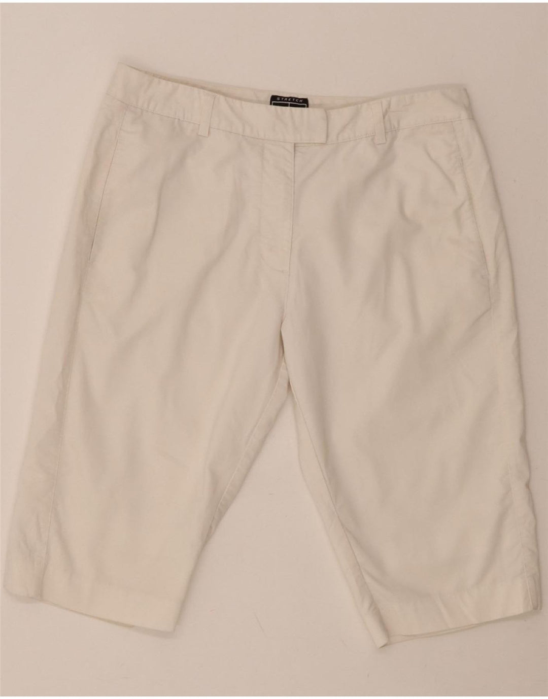ADIDAS Womens Stretch Chino Shorts US 8 Medium W30  White Cotton Vintage Adidas and Second-Hand Adidas from Messina Hembry 