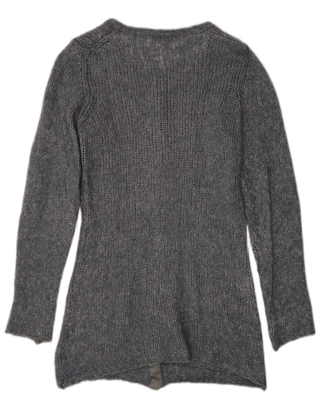 Fred Perry Dame Cardigan Sweater UK 14 Large Grå Flecked Viscose