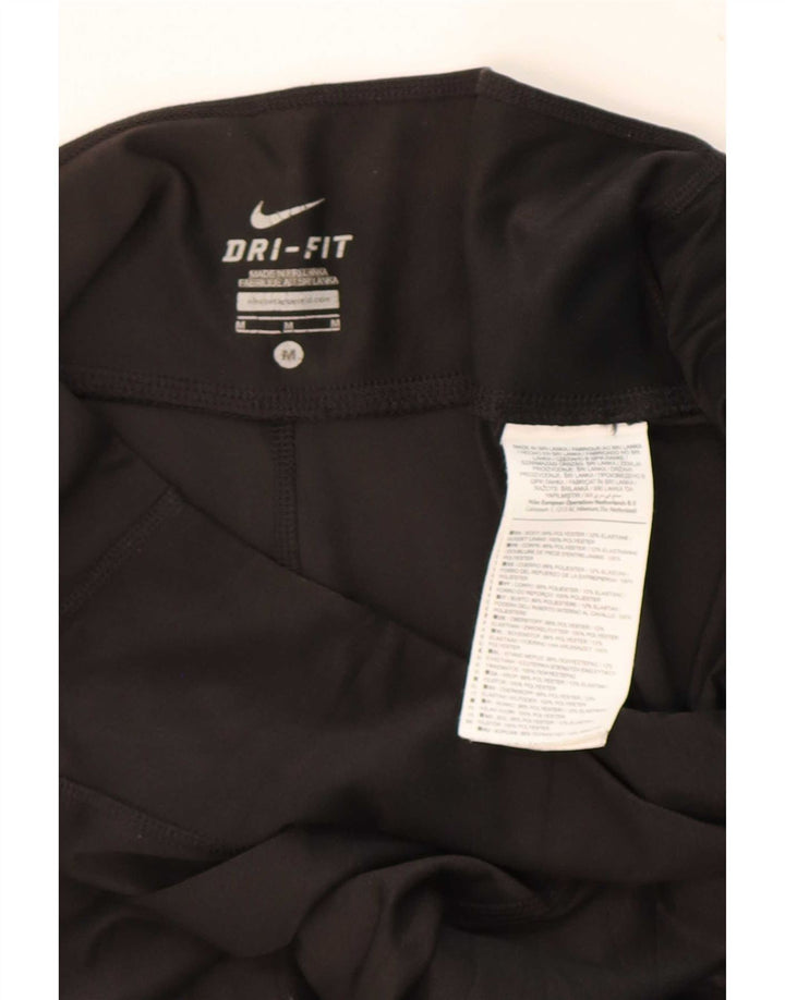 Nike Dame Dri Fit træningsdragt Bukser UK 14 Medium Sort Polyester