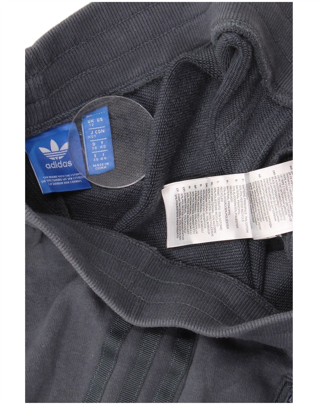 ADIDAS Træningsdragt til kvinder Joggers UK 12 Medium Grey Bomuld
