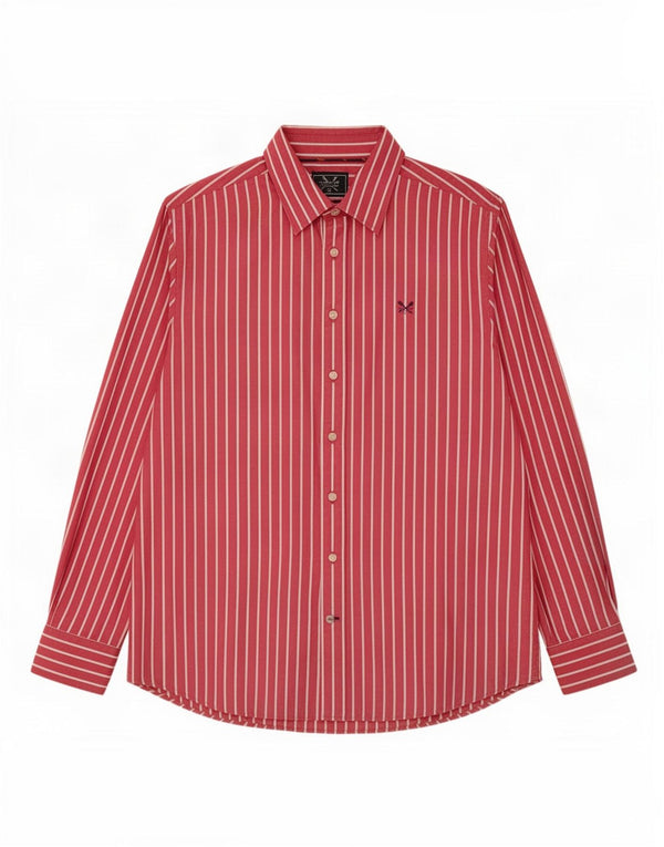 Crew Clothing Herre skræddersyet pasform Skjorte Large Pink Pinstripe