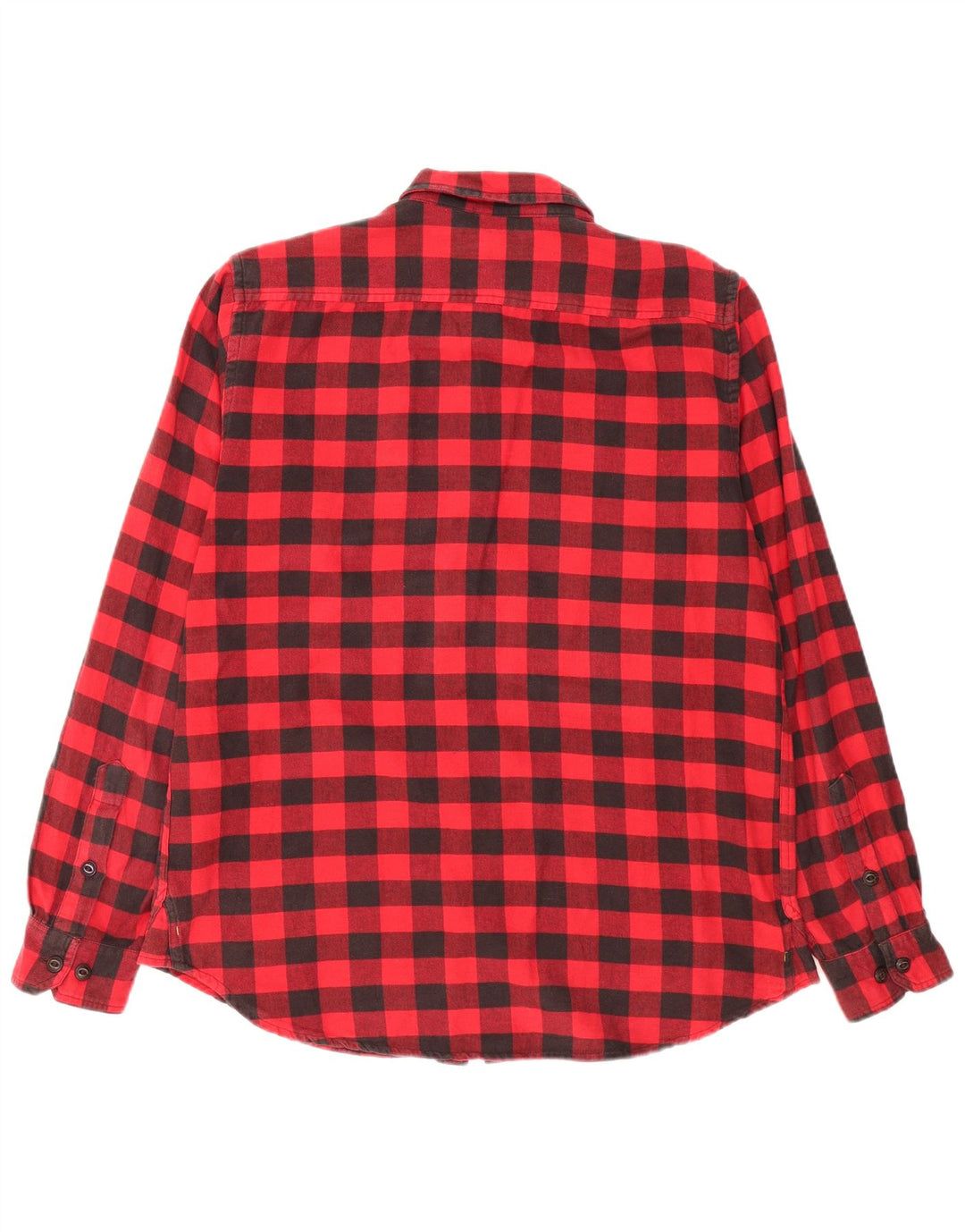 Caterpillar Herre Flanelskjorte XL Rød Gingham Bomuld