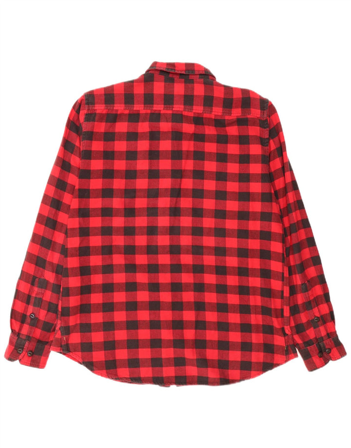 Caterpillar Herre Flanelskjorte XL Rød Gingham Bomuld