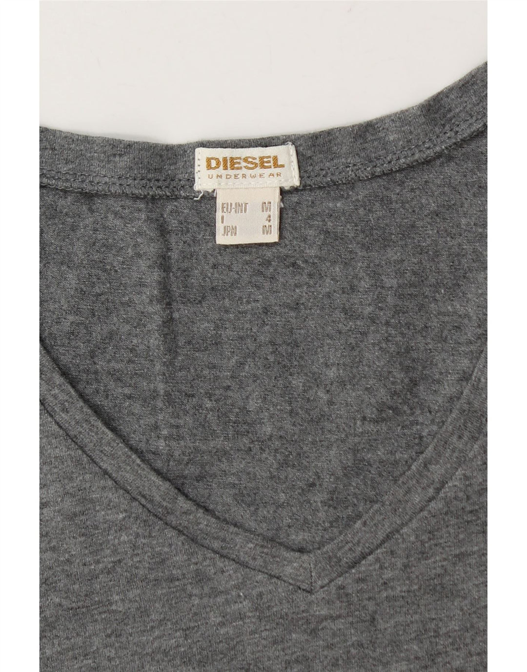 DIESEL Dame T-Shirt Top UK 12 Medium Grå