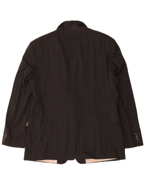 HUGO BOSS Herre 2-knaps blazerjakke EU 60 5XL Sort Virgin Wool