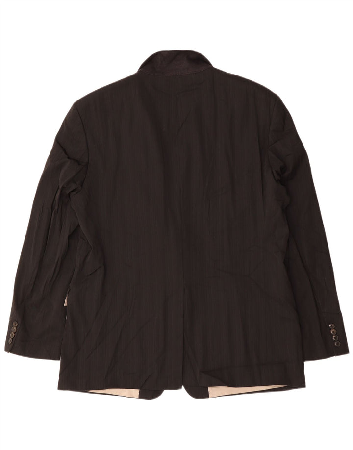 HUGO BOSS Herre 2-knaps blazerjakke EU 60 5XL Sort Virgin Wool