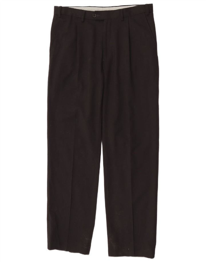 Marks & Spencer Straight Suit Bukser til mænd W32 L31 Sort polyester