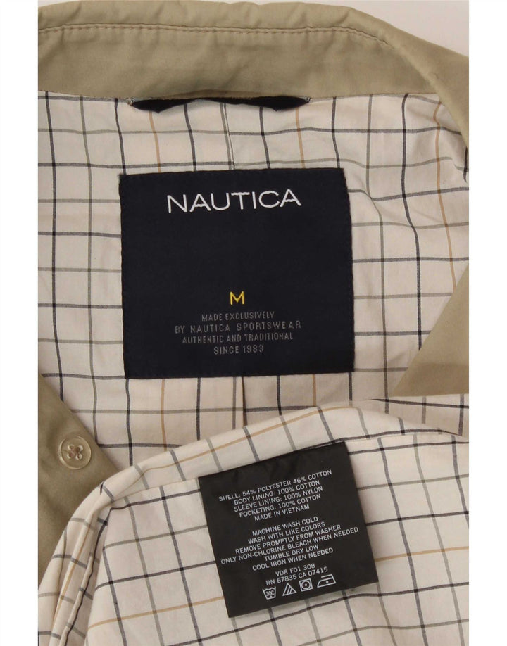 Nautica Herre Overfrakke UK 38 Medium Khaki Polyester Classic