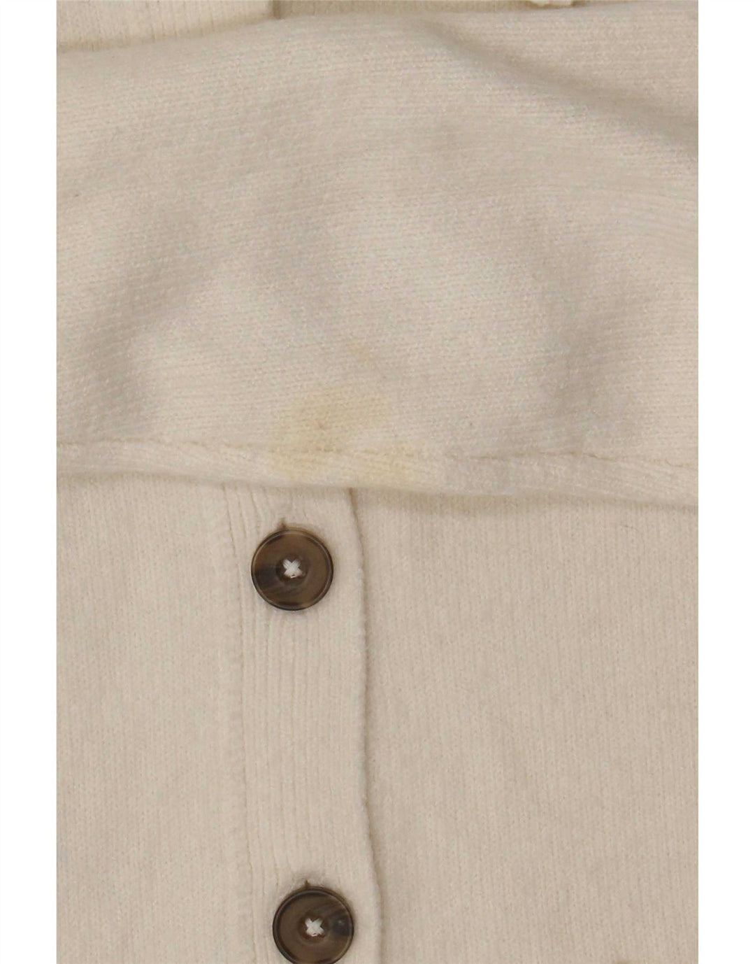 Marks & Spencer Womens Crop Cardigan Sweater UK 10 Small White Polyester