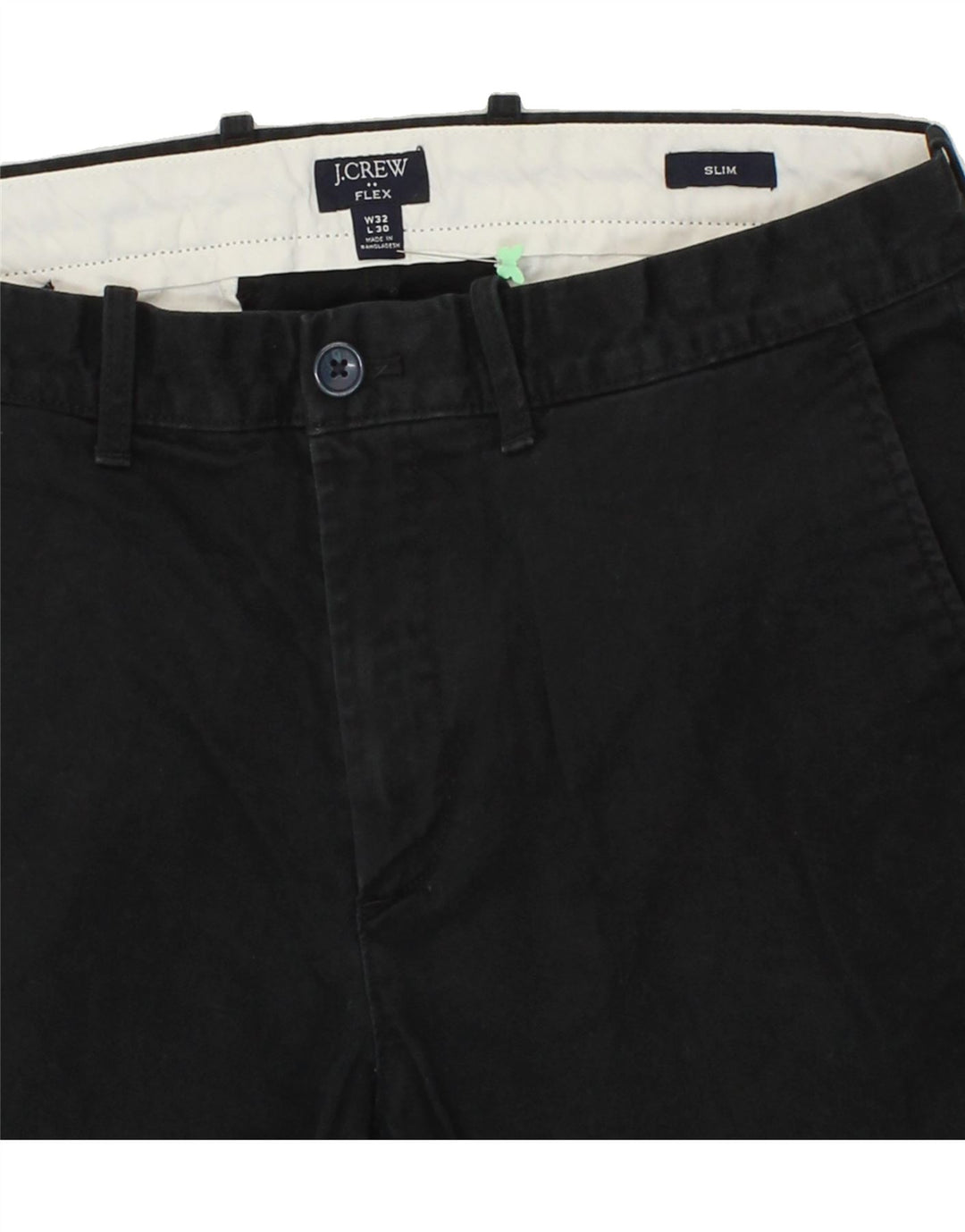 J. CREW Slim Chino-bukser til mænd W32 L30 Sort bomuld