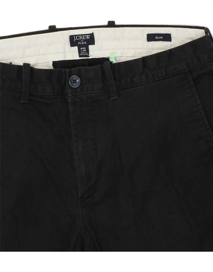 J. CREW Slim Chino-bukser til mænd W32 L30 Sort bomuld